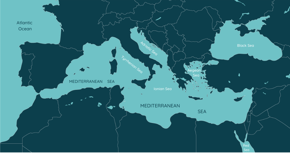 mediterranean sea map